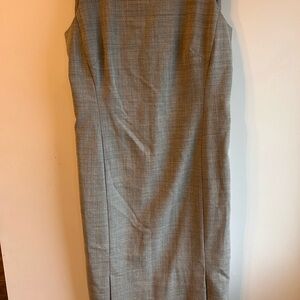 Armani Collezioni Gray Wool Straight fitted dress